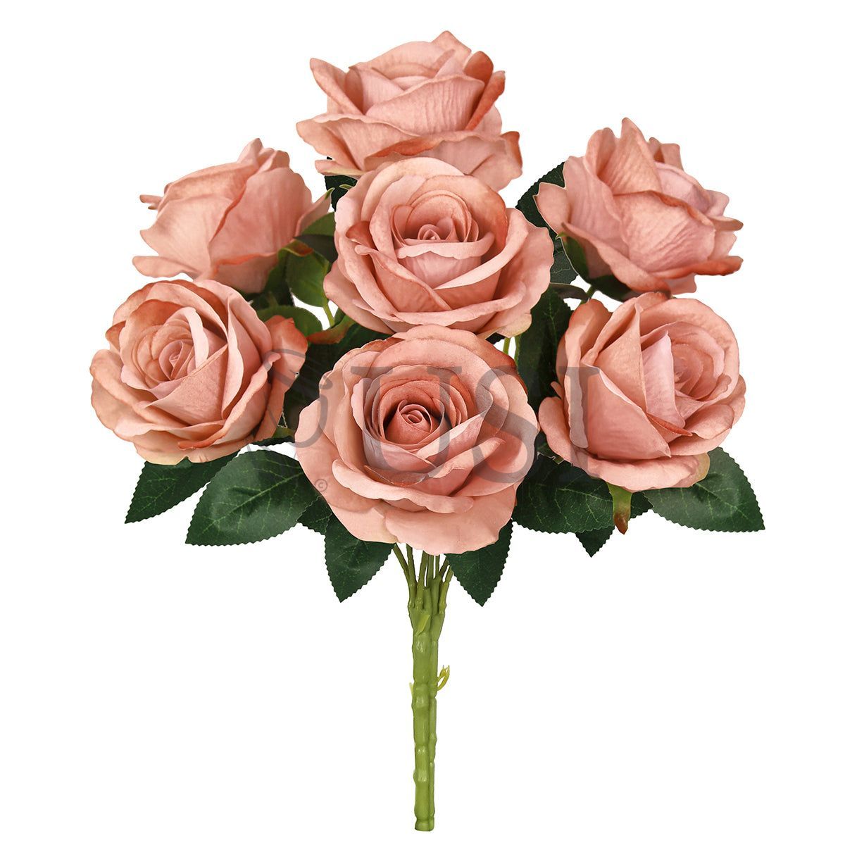 Velvet Rose Bush x7, 16in, Dusty Rose