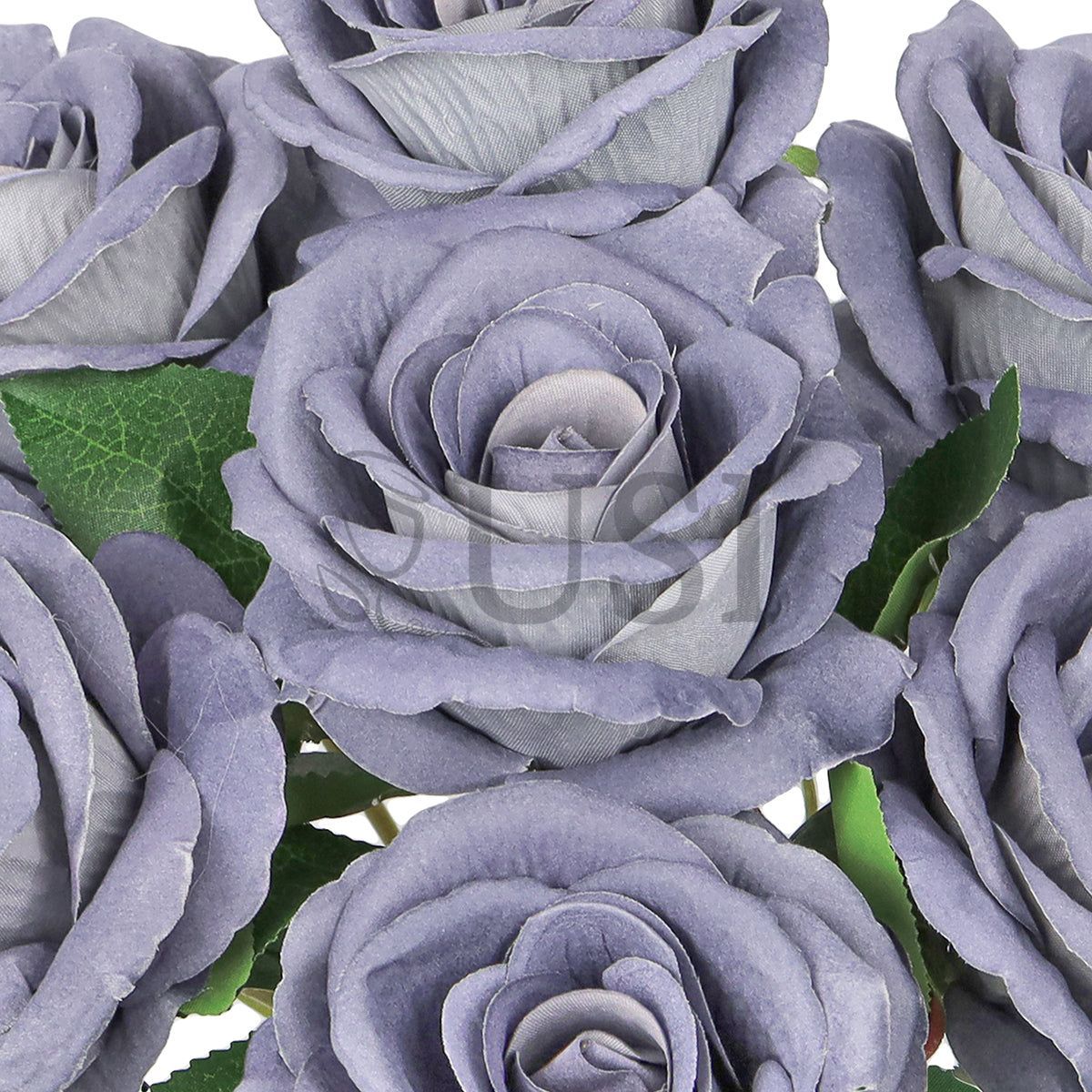 Velvet Rose Bush x7, 16in, Grey Blue