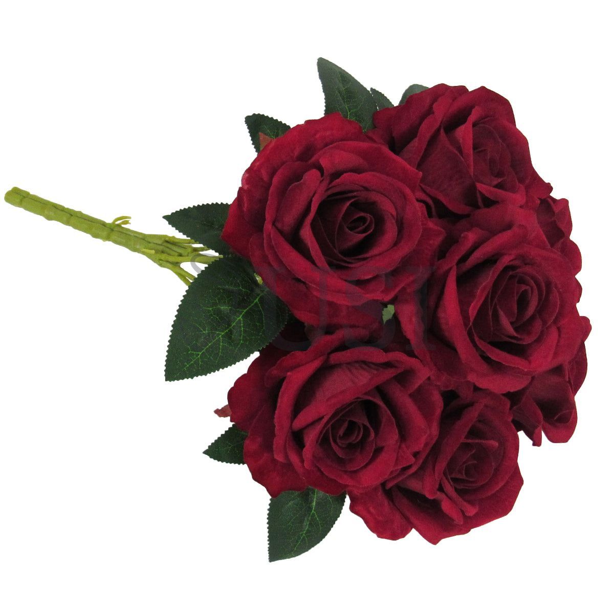 Velvet Rose Bush x7, 16in, Red