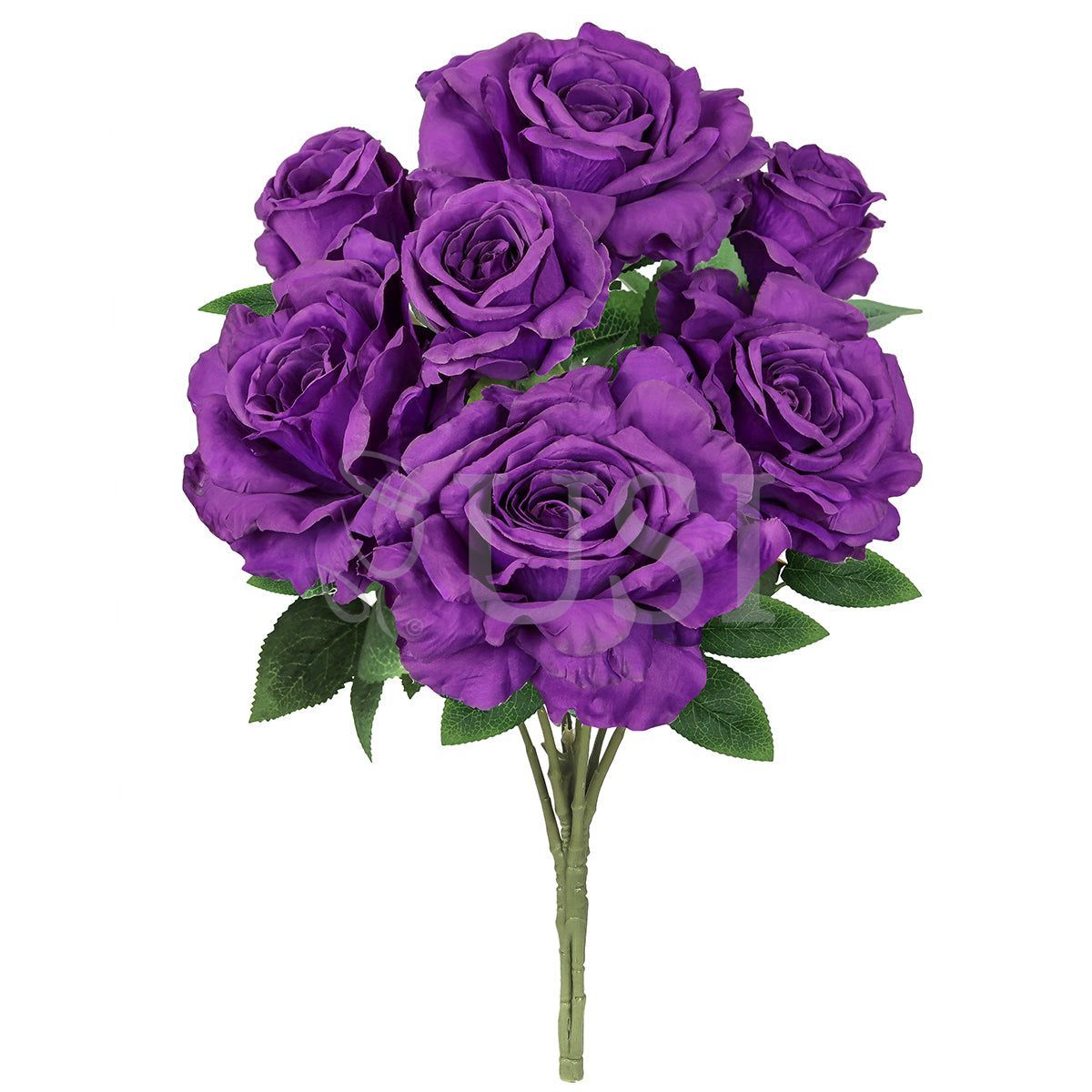 Grand Rose Flower Bush x7, 22in, Purple