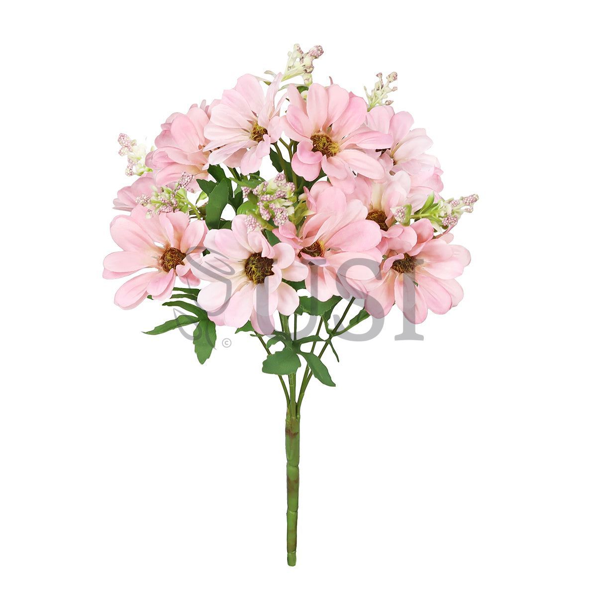 Petite Daisy Flower Bush w Filler x12, 13in, Blush Pink