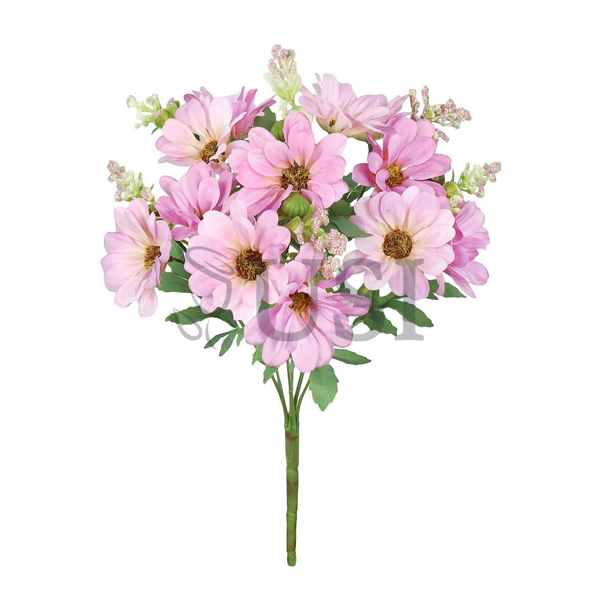 Petite Daisy Flower Bush w Filler x12, 13in, Lavender