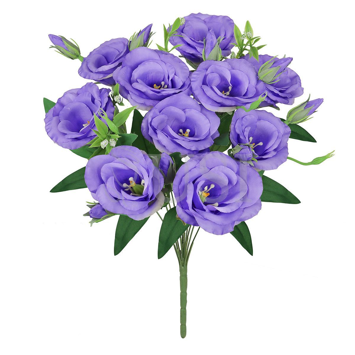 Lisianthus Flower Bush w Filler x10, 19in, Purple