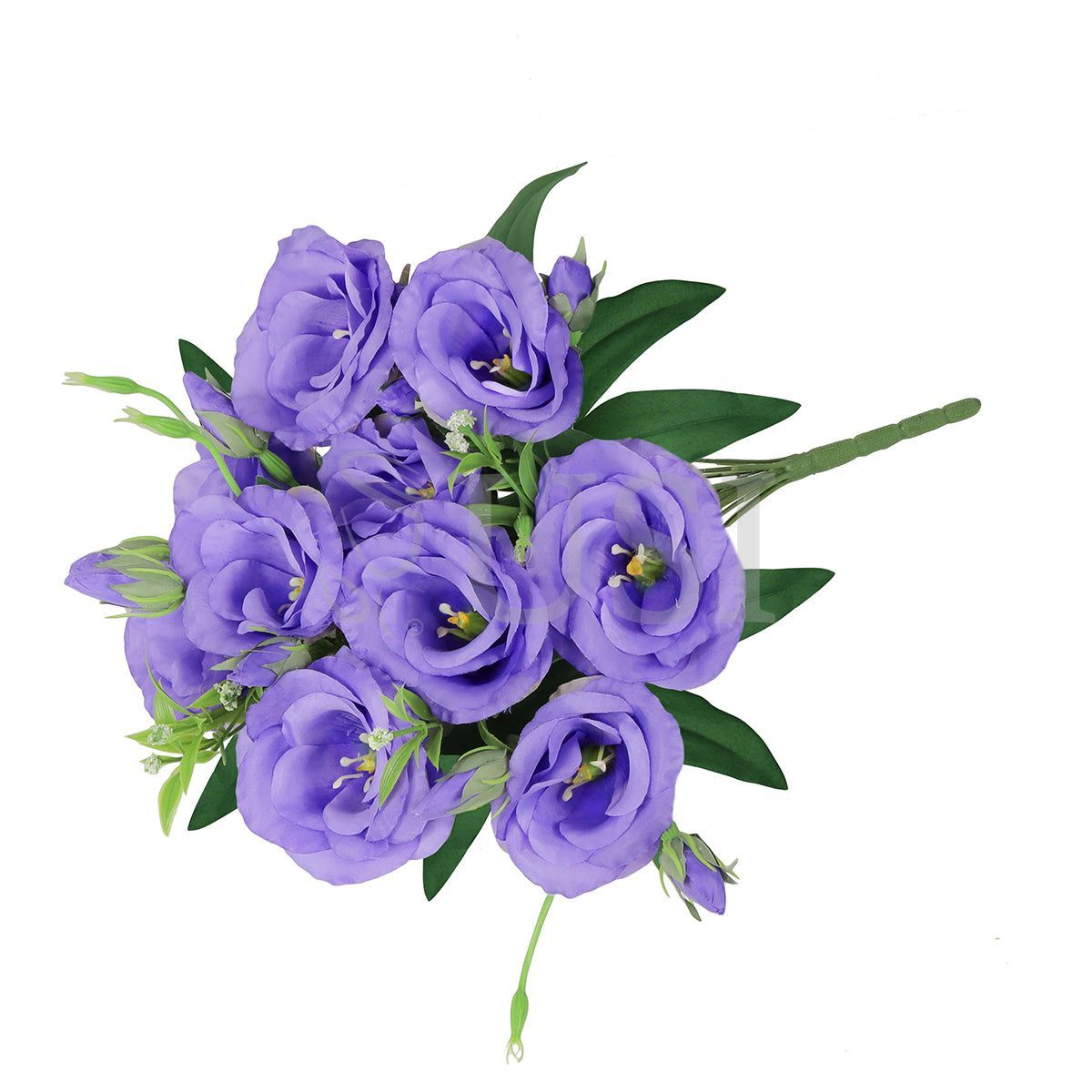 Lisianthus Flower Bush w Filler x10, 19in, Purple