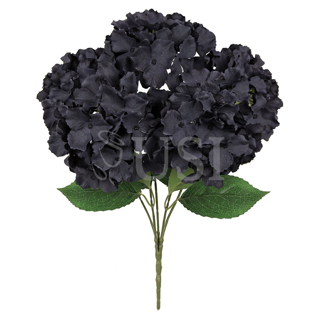 Hydrangea Flower Bush x5, 19in, Black