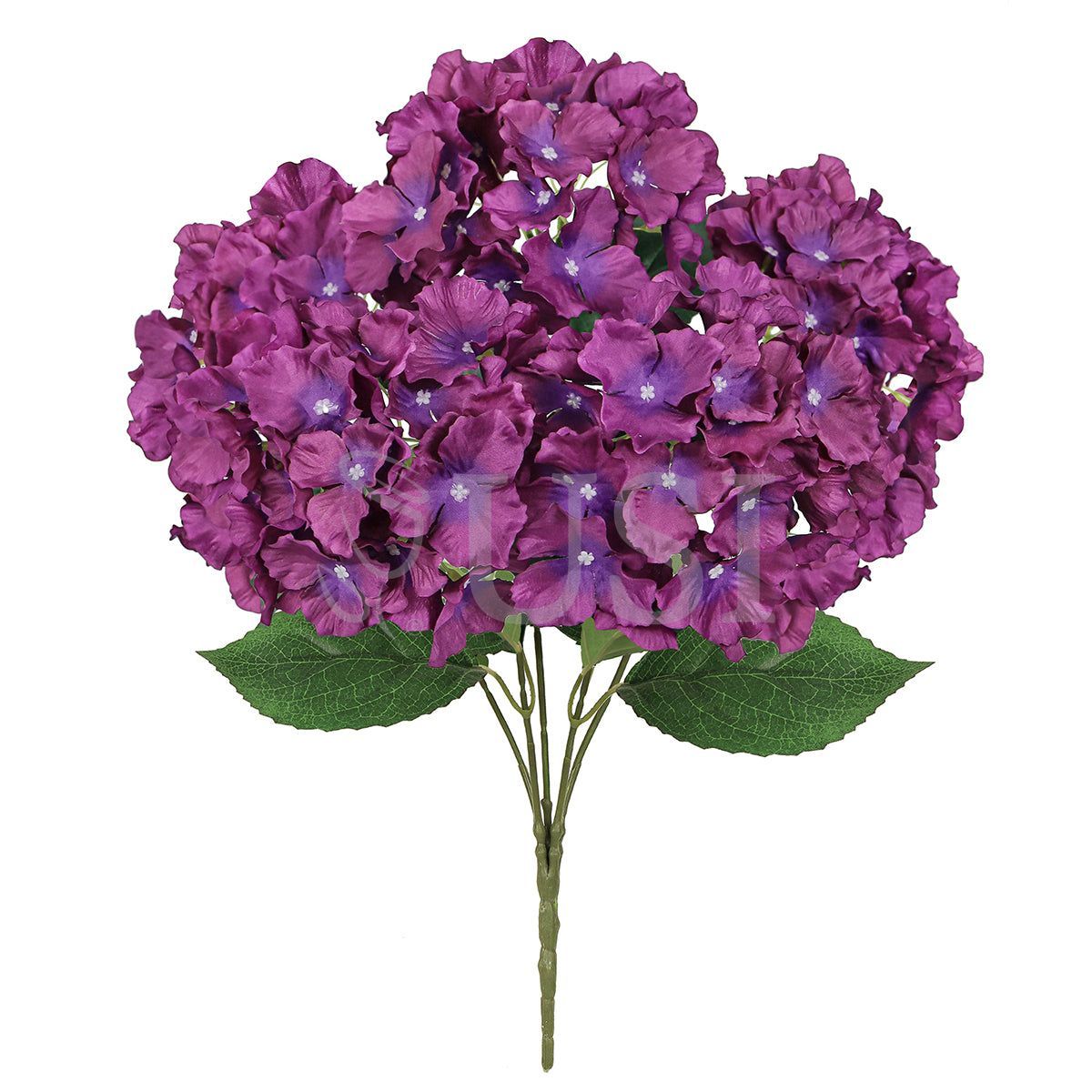 Hydrangea Flower Bush x5, 19in, Plum Purple