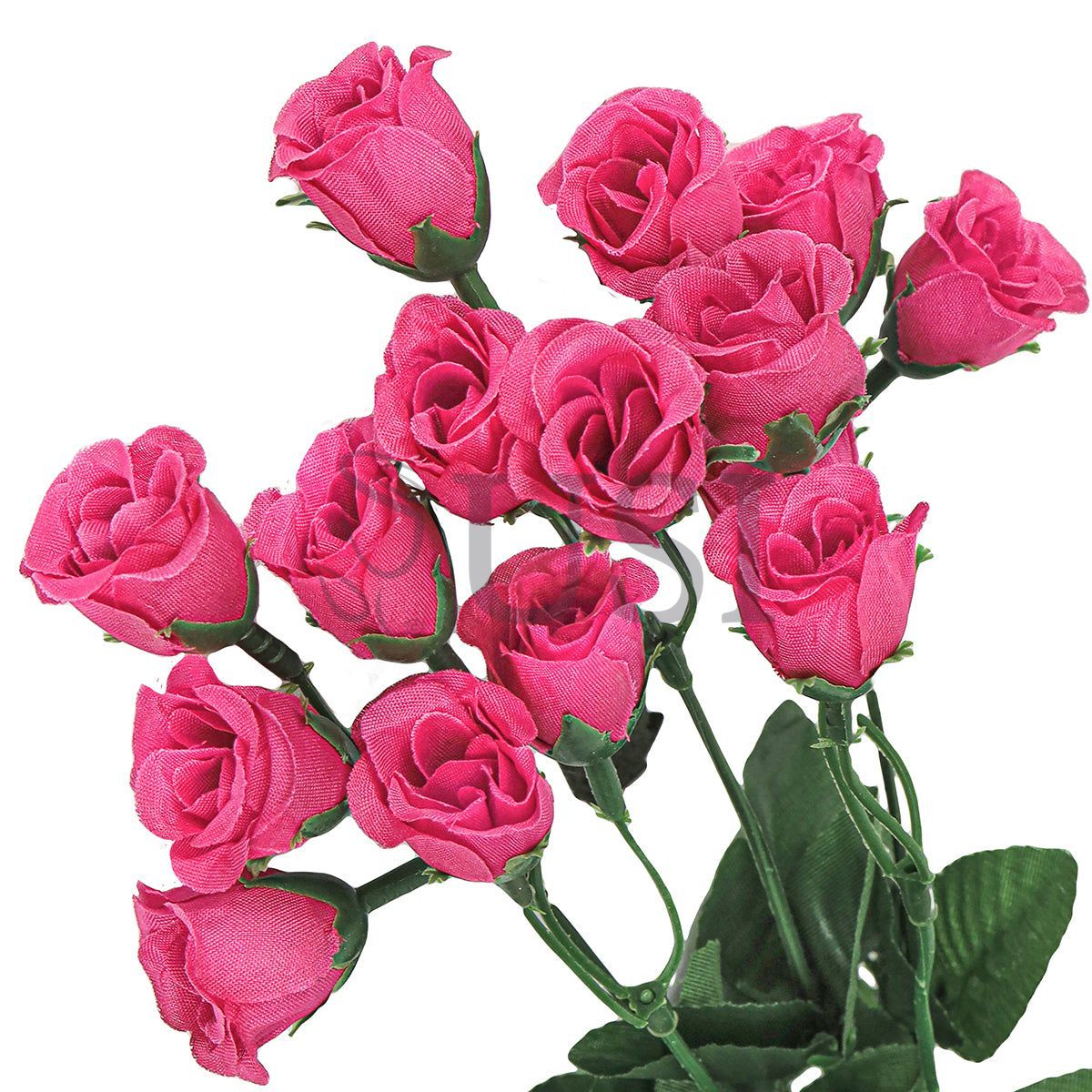 Standard Mini Rose Bud Flower Bush, 14in, Hot Pink