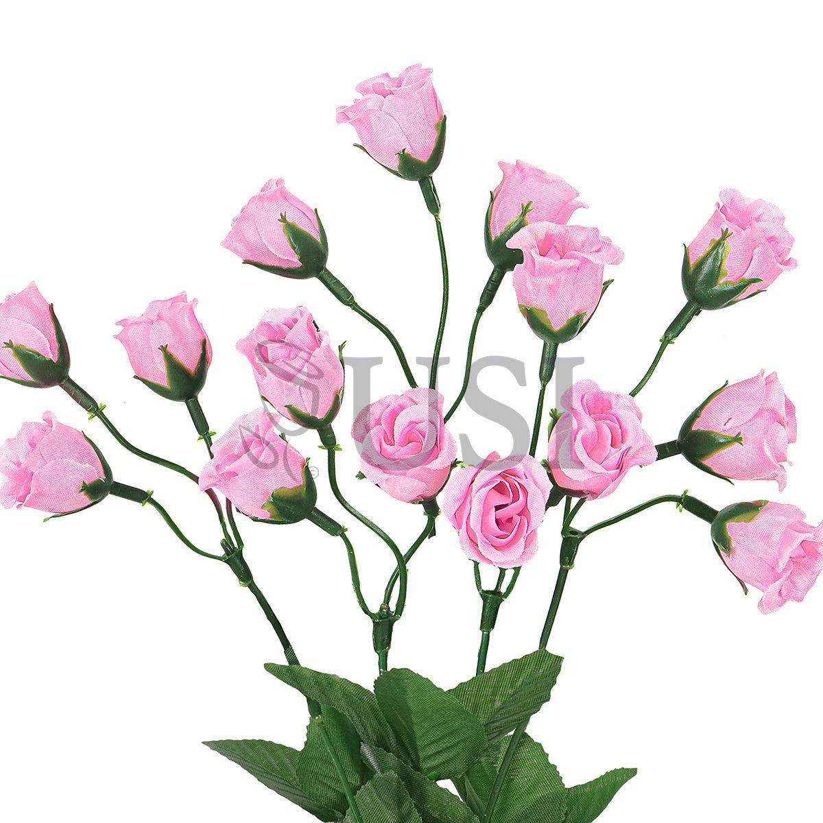 Standard Mini Rose Bud Flower Bush, 14in, Pink