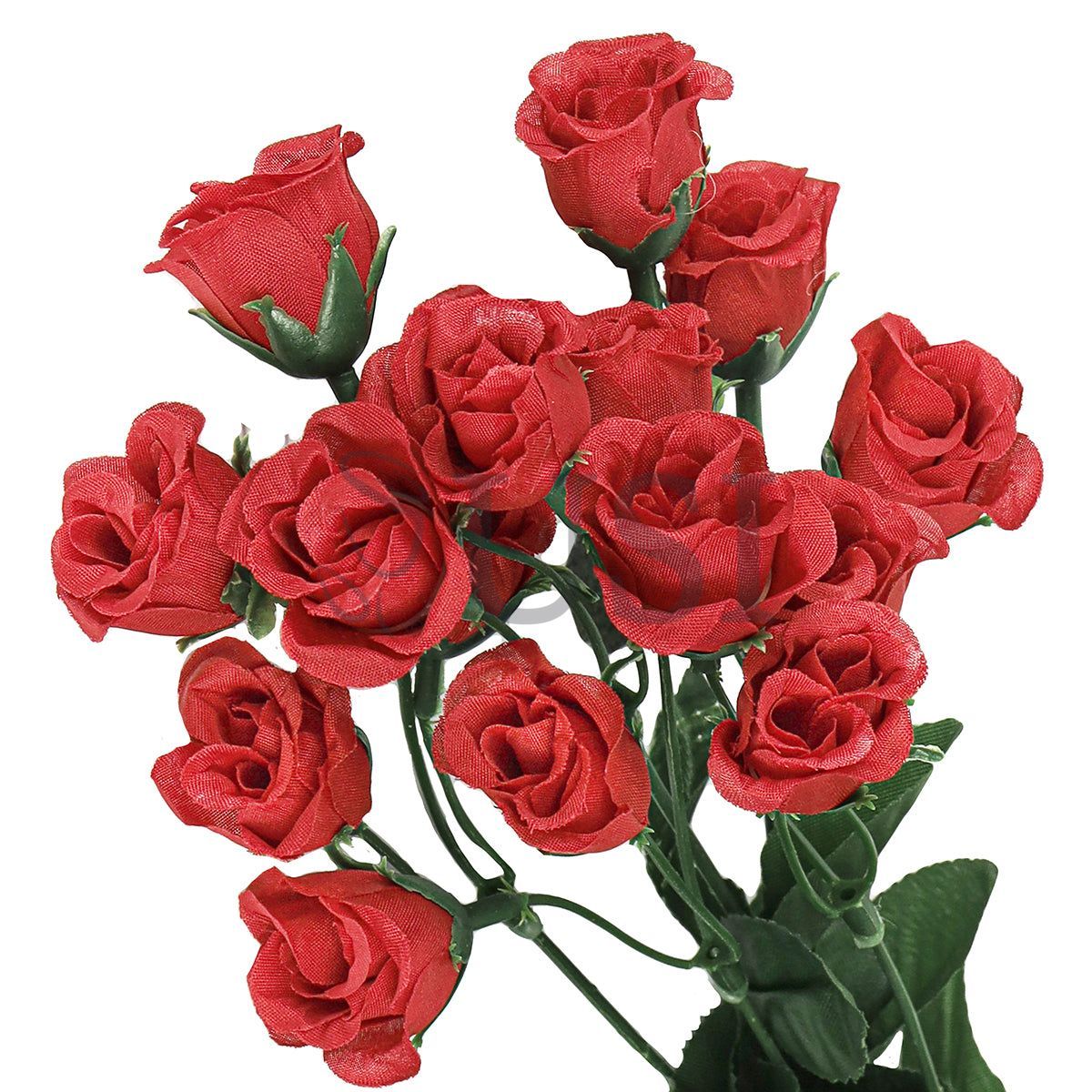 Standard Mini Rose Bud Flower Bush, 14in, Red