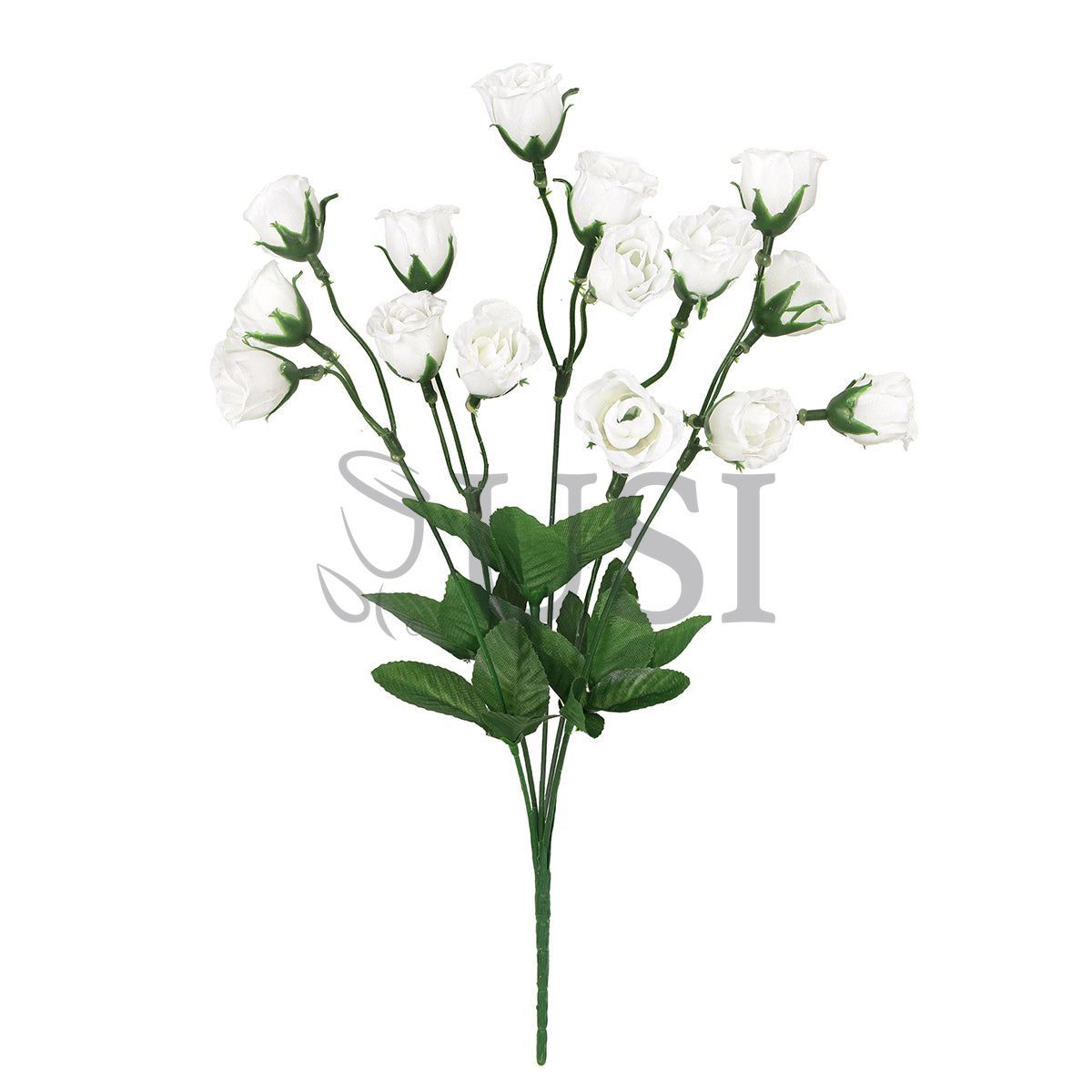 Standard Mini Rose Bud Flower Bush, 14in, White
