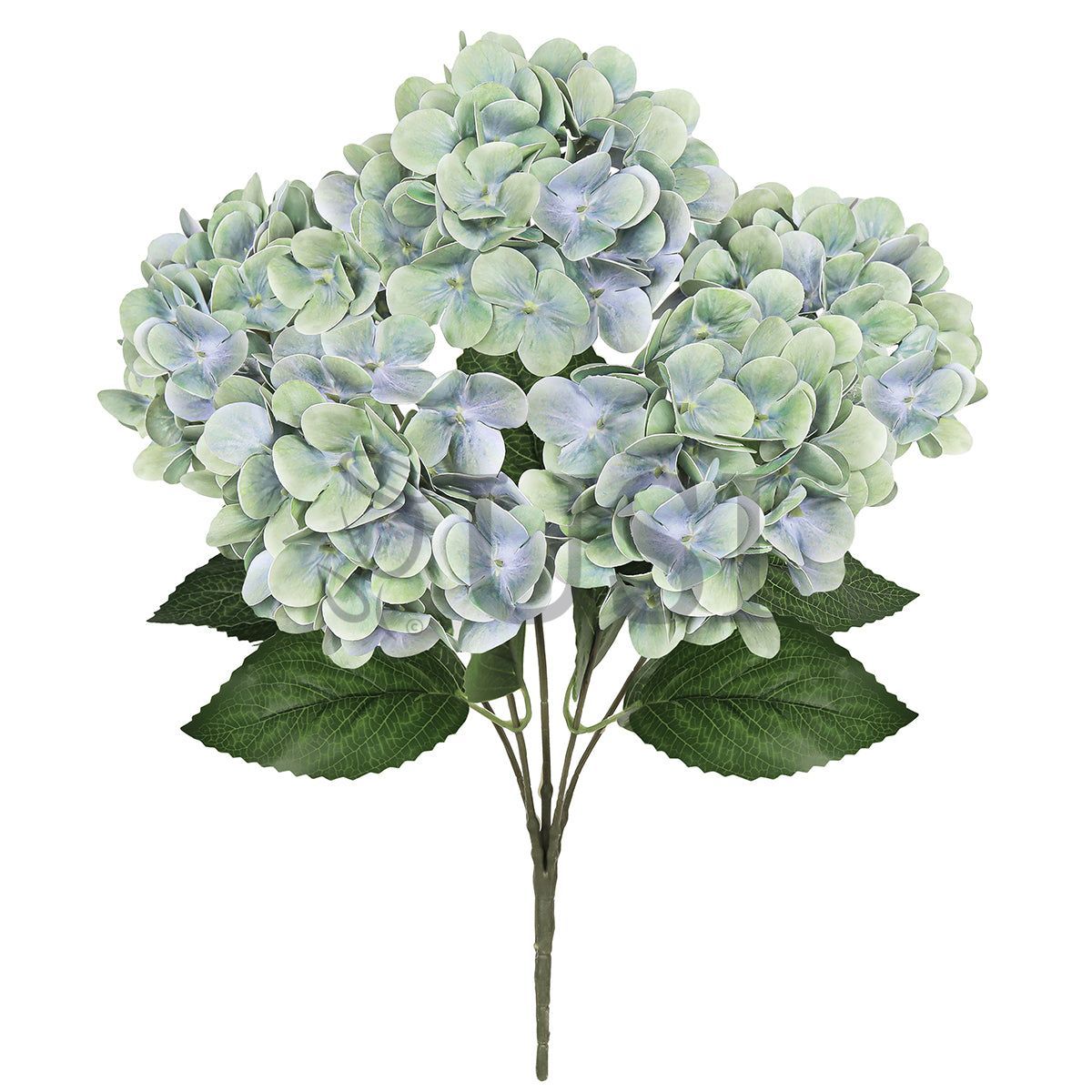 Hydrangea Flower Bush Natural Touch x5, 18in, Mint Blue