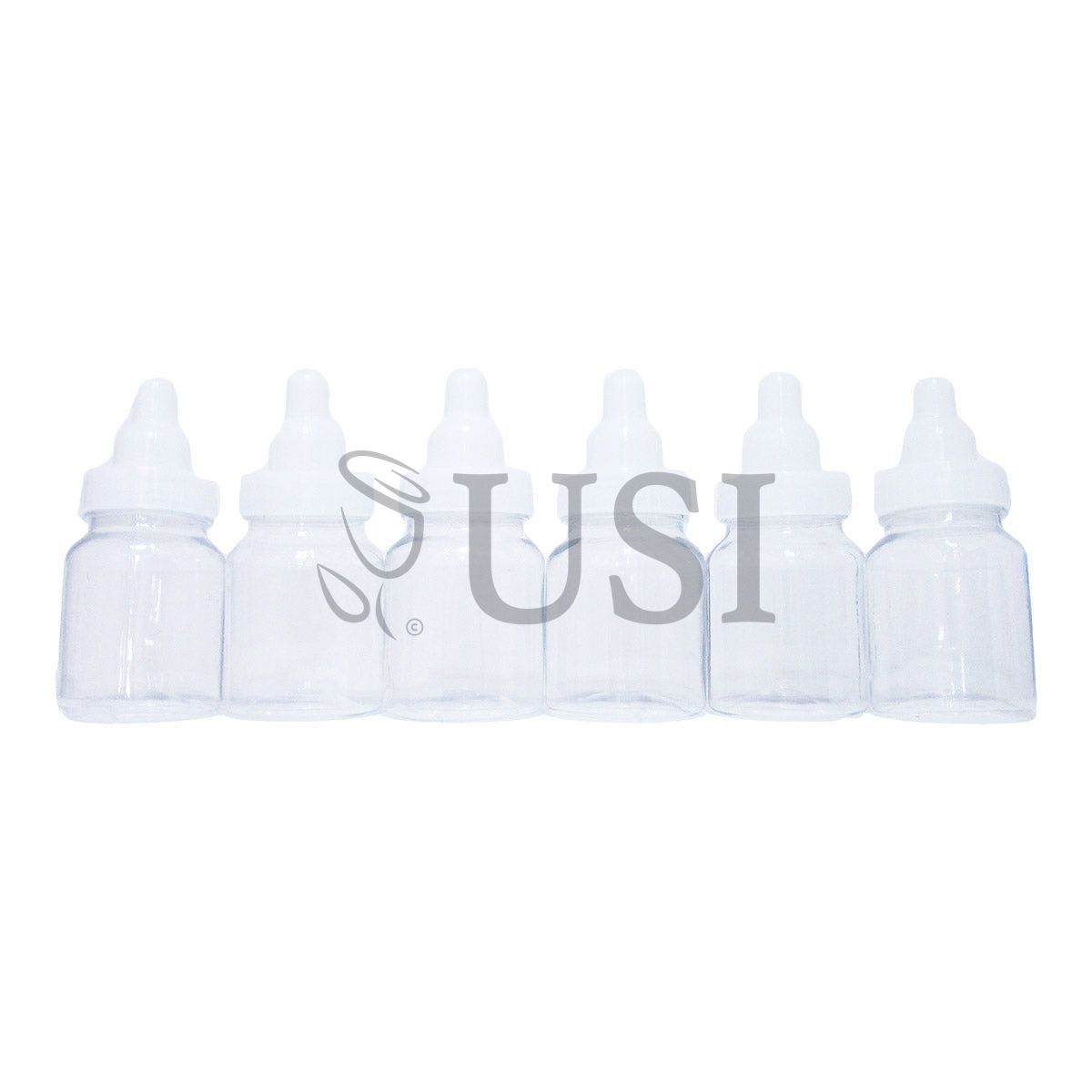 Plastic Baby Milk Bottle Bag of 6, 3.5in , White