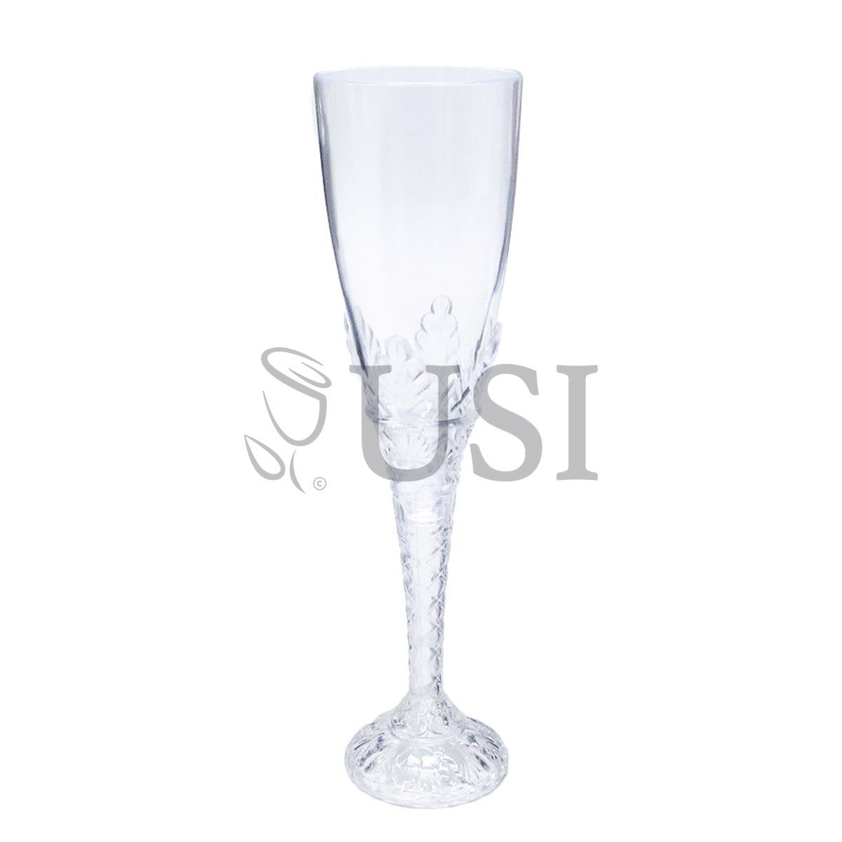 Plastic Champagne Cup Bag of 6, 8in, Clear