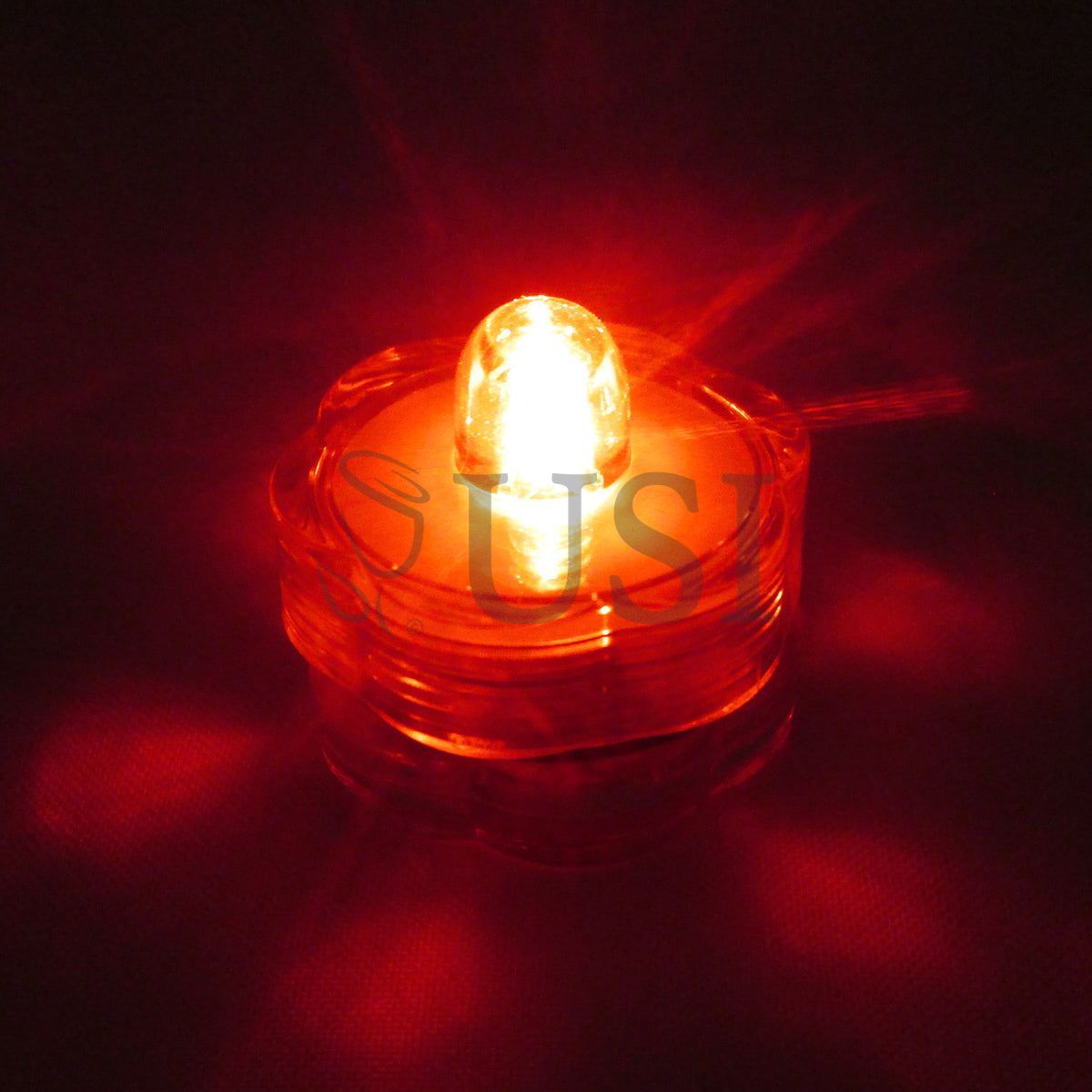 Submersible Flower LED Light Pack of 12, 1.2inD, Red