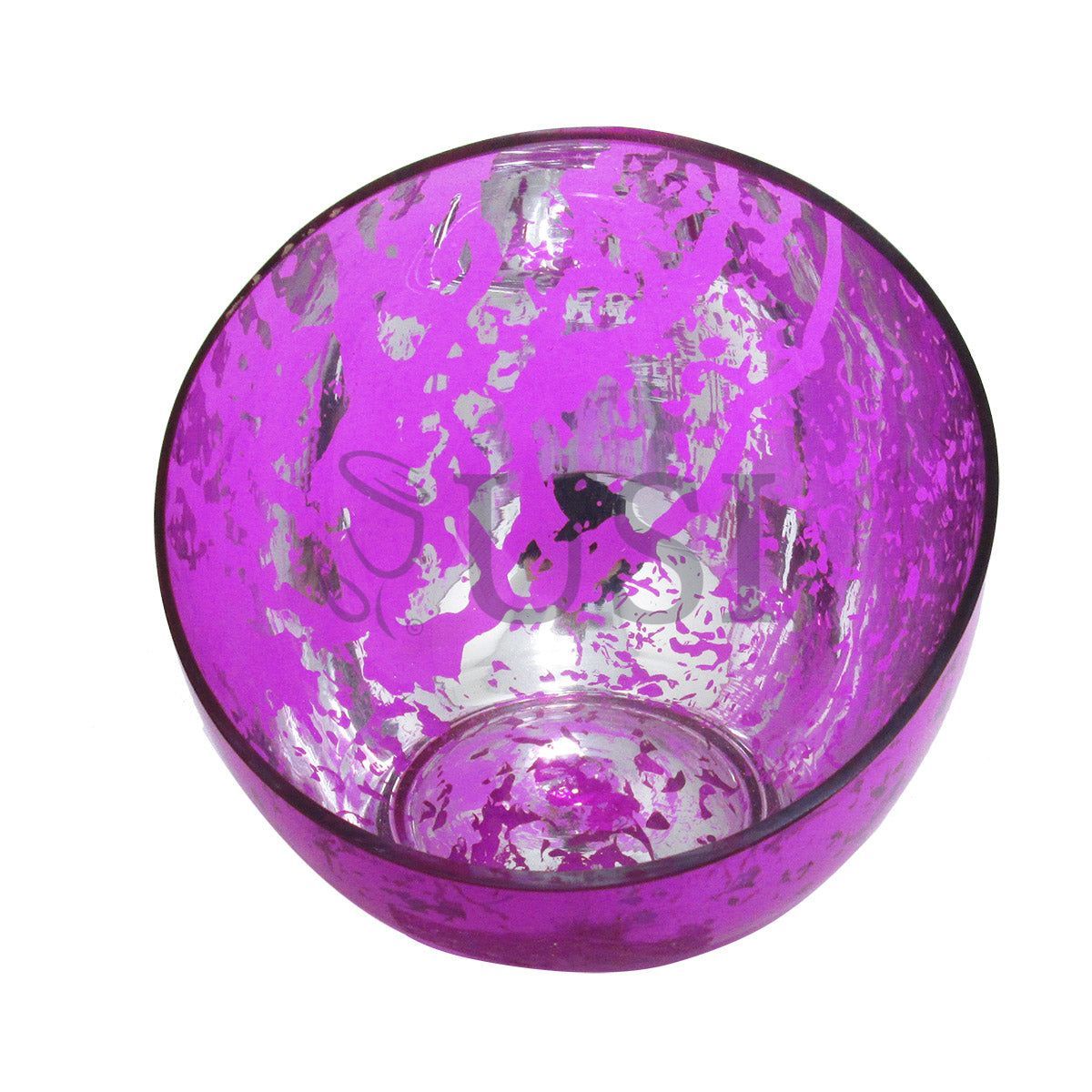 Unique Slanted Top Vase, 6in, Fuchsia