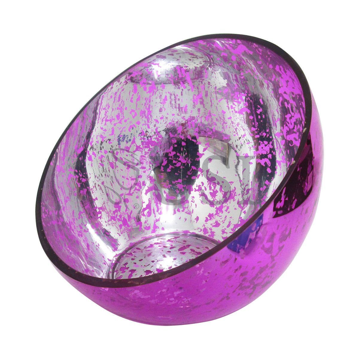 Unique Slanted Top Vase, 8in, Fuchsia