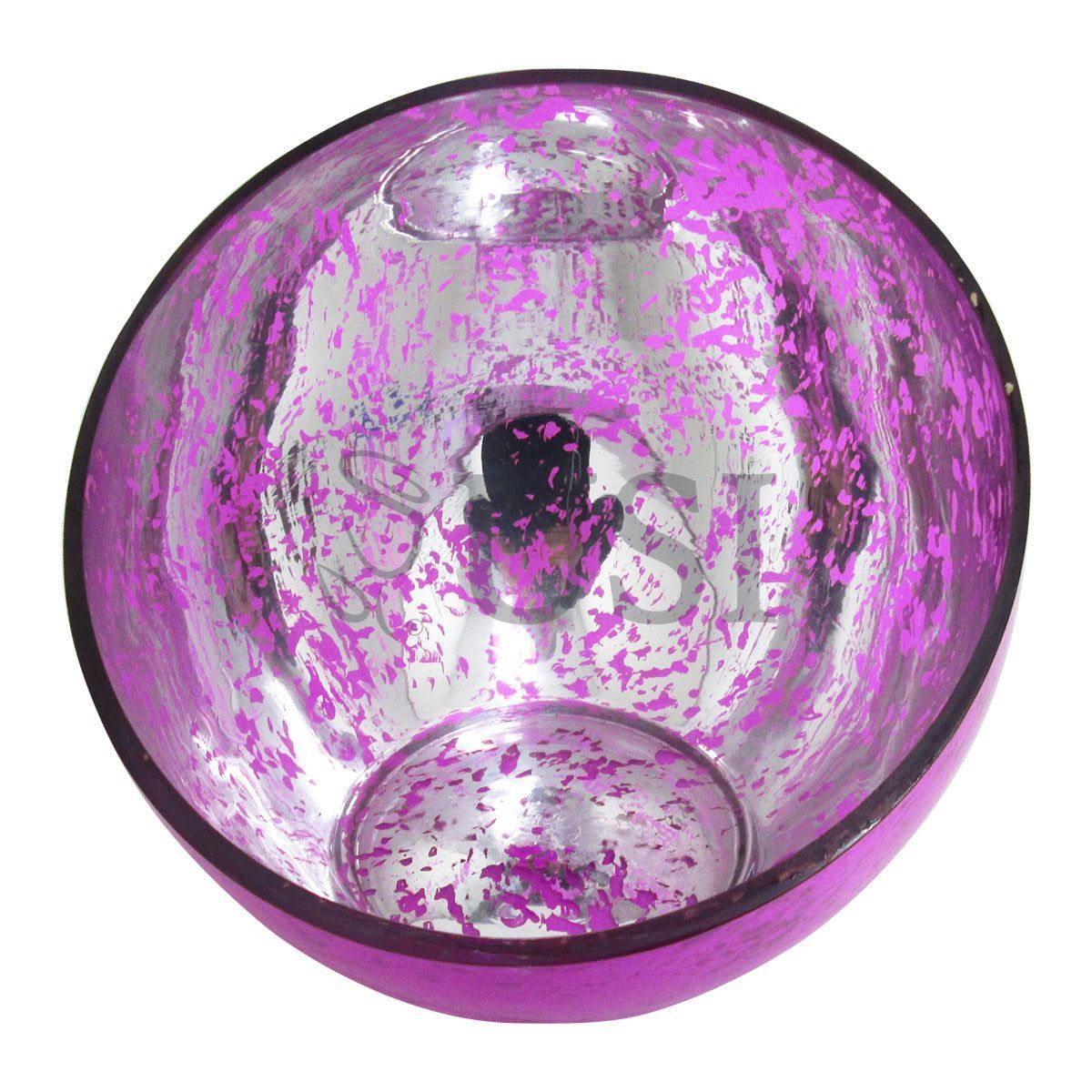Unique Slanted Top Vase, 8in, Fuchsia