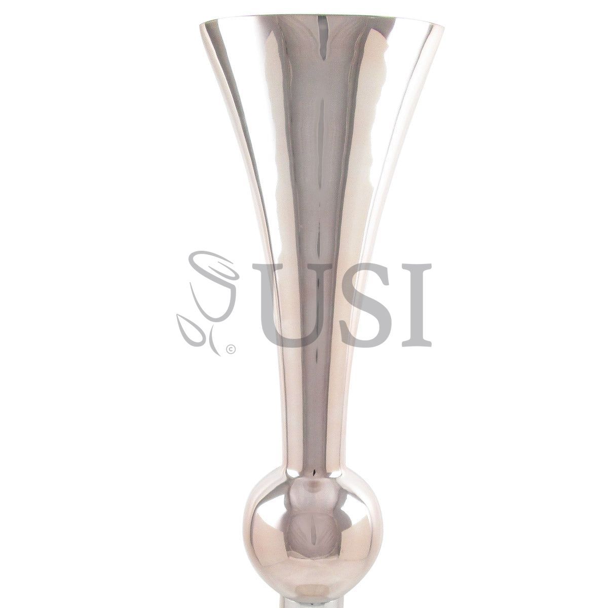 Metallic Ball Trumpet Vase, 36in, Rose Gold