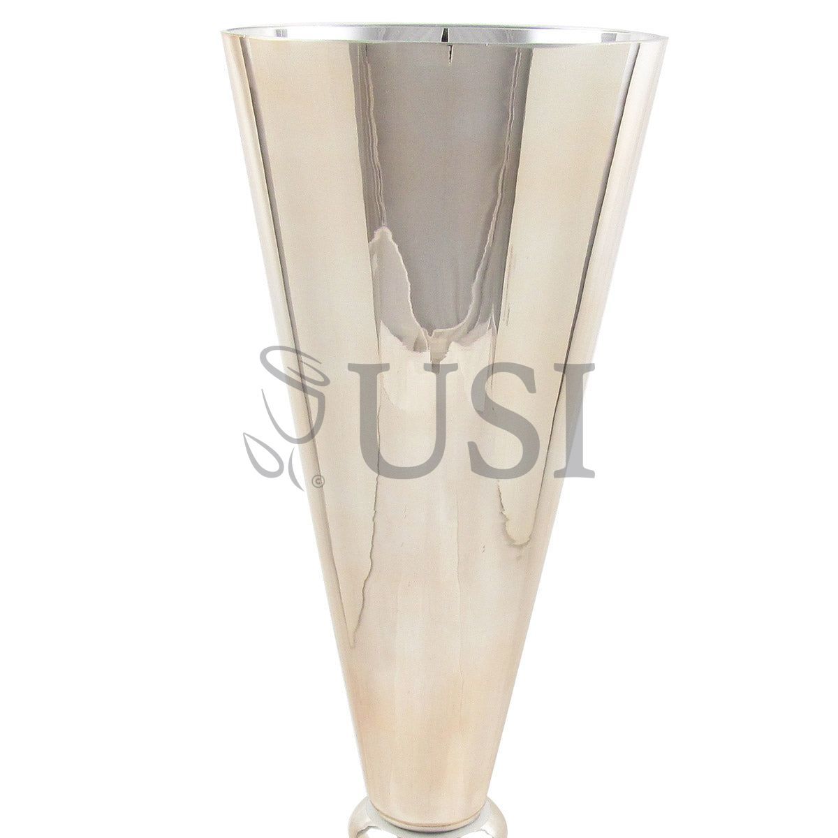 Metallic Trumpet Vase, 30in, Rose Gold