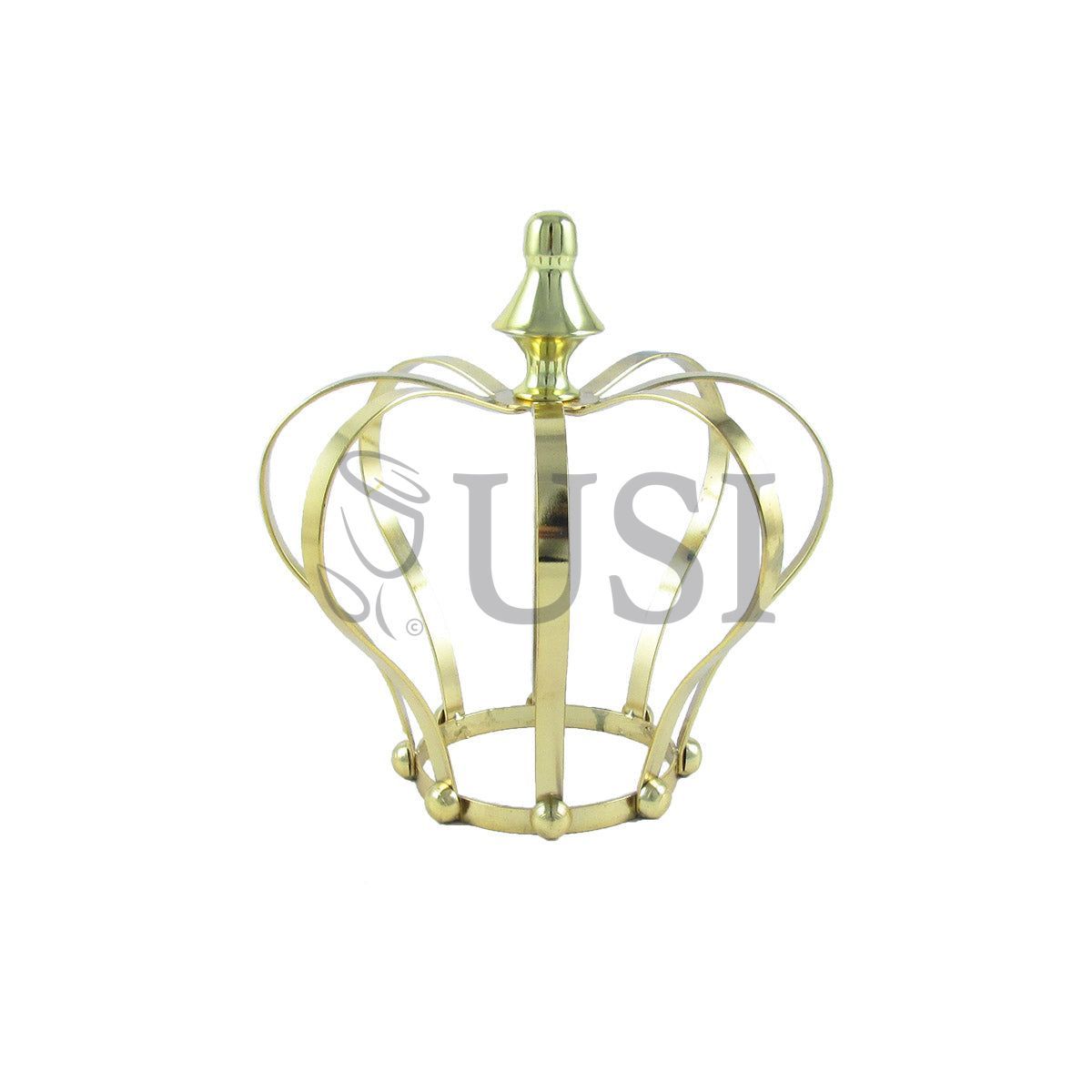 Metal Crown Centerpiece, 8.5in, Indian Gold