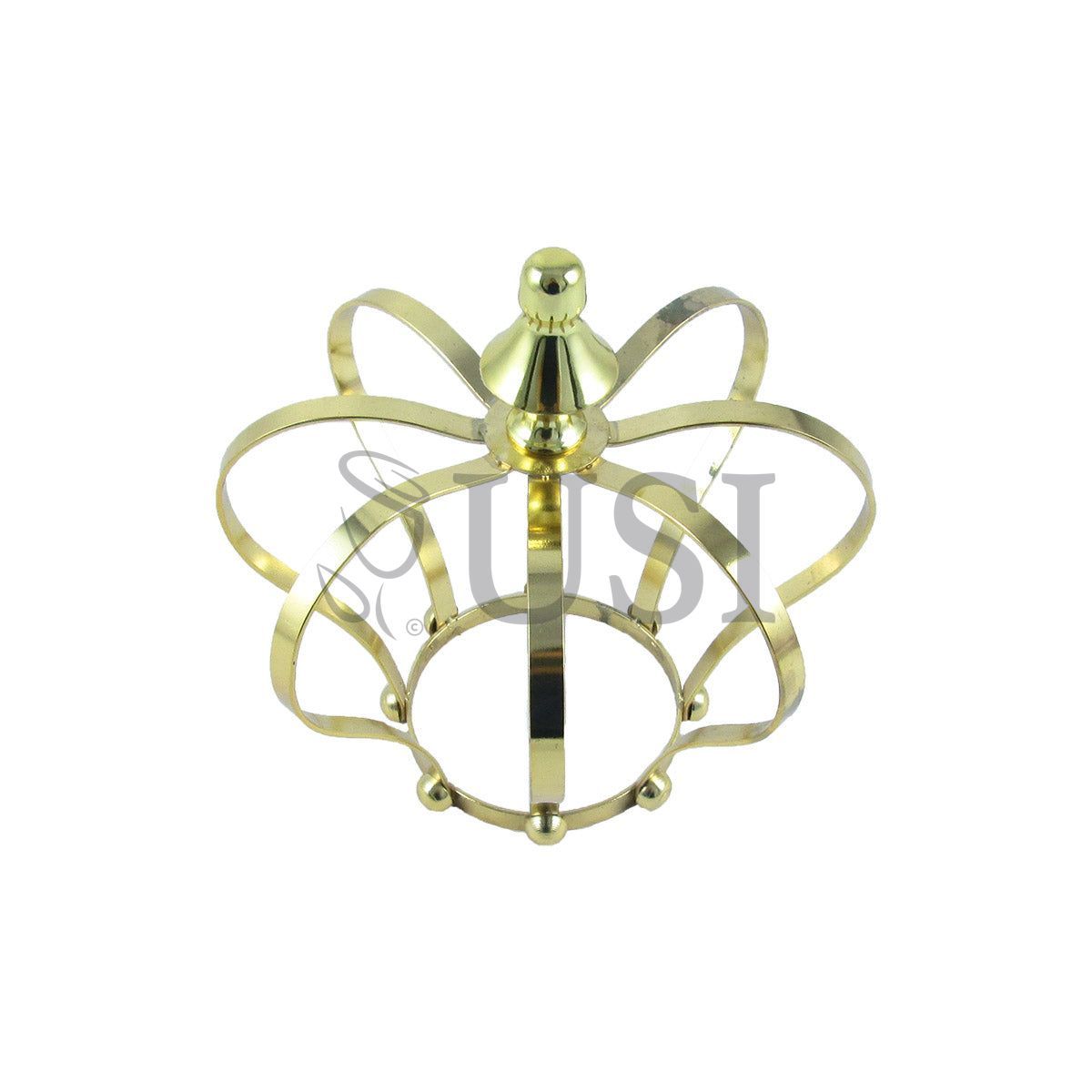 Metal Crown Centerpiece, 8.5in, Indian Gold