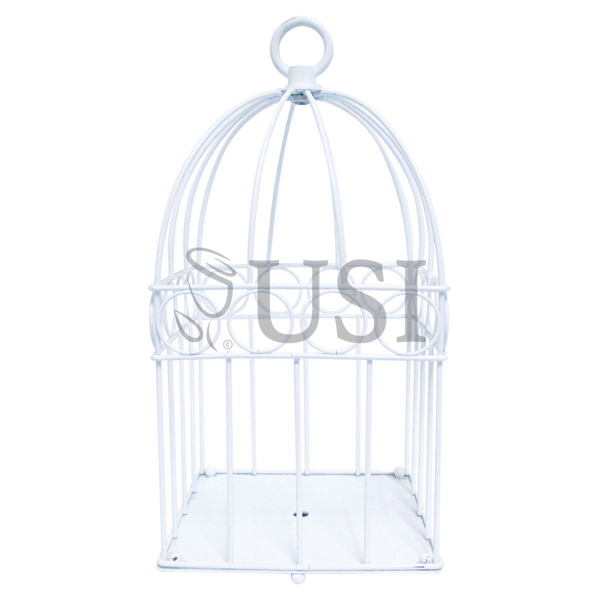 Metal Birdcage Centerpiece, 13in, White